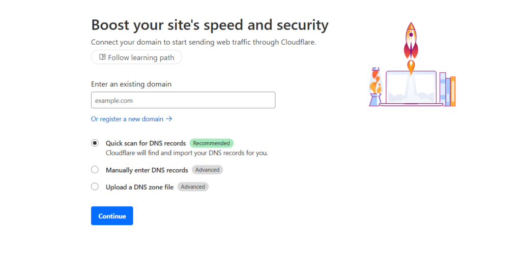 adding website to cloudflare