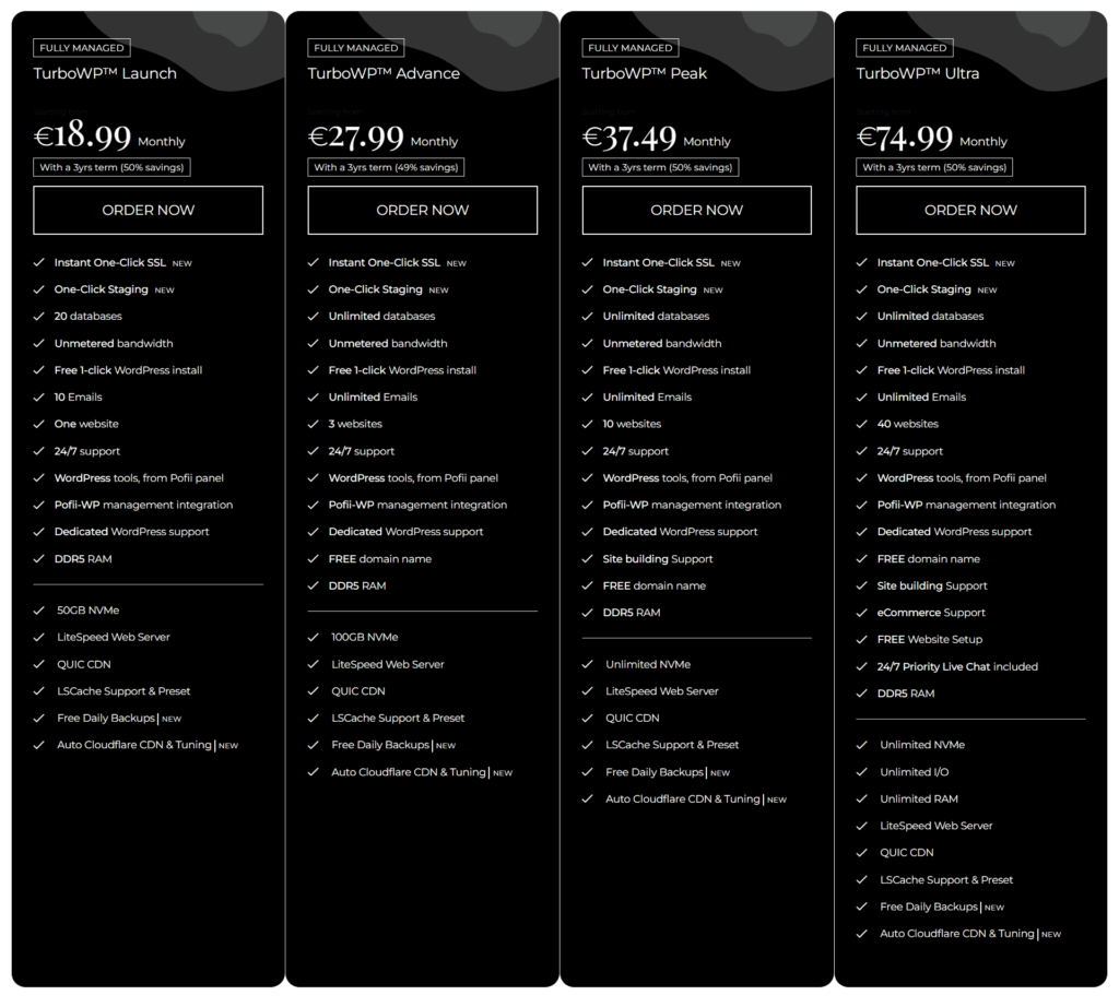 compare wordpress migration plans