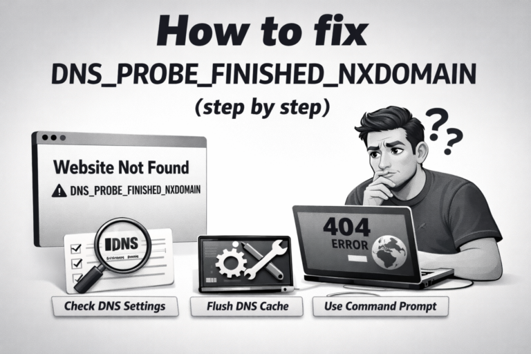 How to fix DNS_PROBE_FINISHED_NXDOMAIN (step by step)
