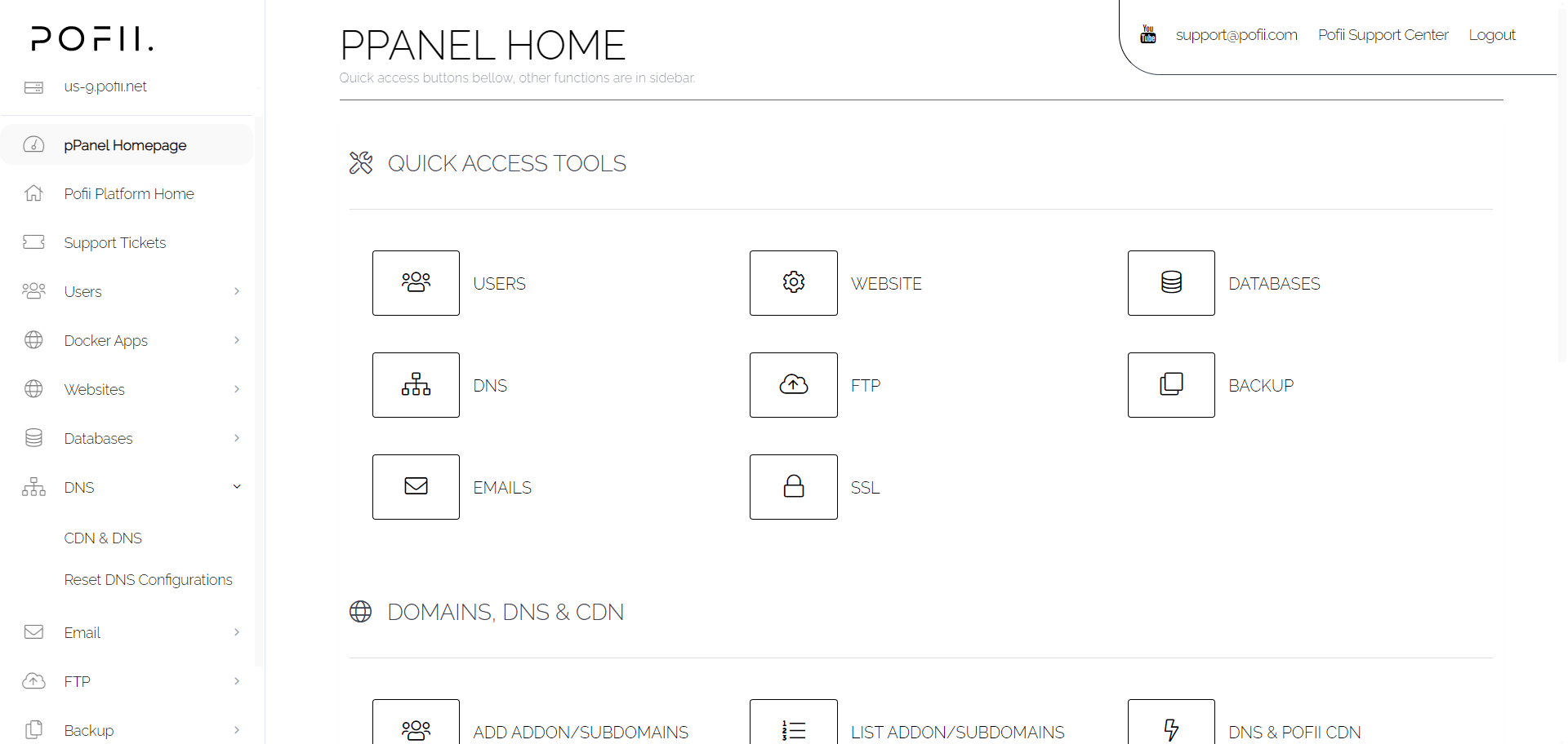 ppanel homepage